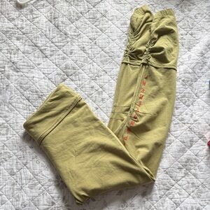 Free People Movement olive/sage green leggings ruched ankle L